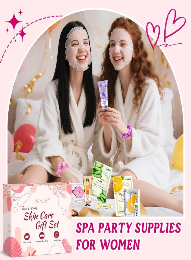 KONEUK 60PCS Spa Party Supplies for Girls, Include Face Masks, Hand Cream, Lip Balm, Foot Bath Bombs, Lip Mask, Under Eye Patches, Compressed Towels, Spa Birthday and Sleepover Party Supplies for Girls Women - Image 4